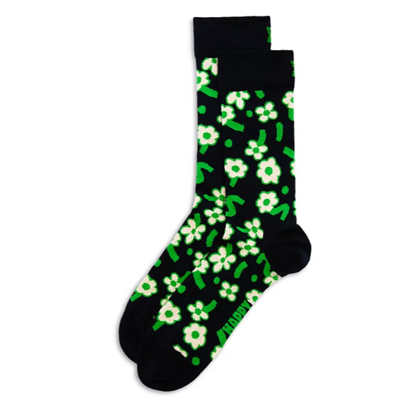 Happy Socks Men Dancing Flowers Crew Socks Multi Fits Shoe Size 8-12 - Picture 1 of 3